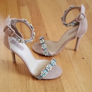 Hand Embellished Open Toe Heels